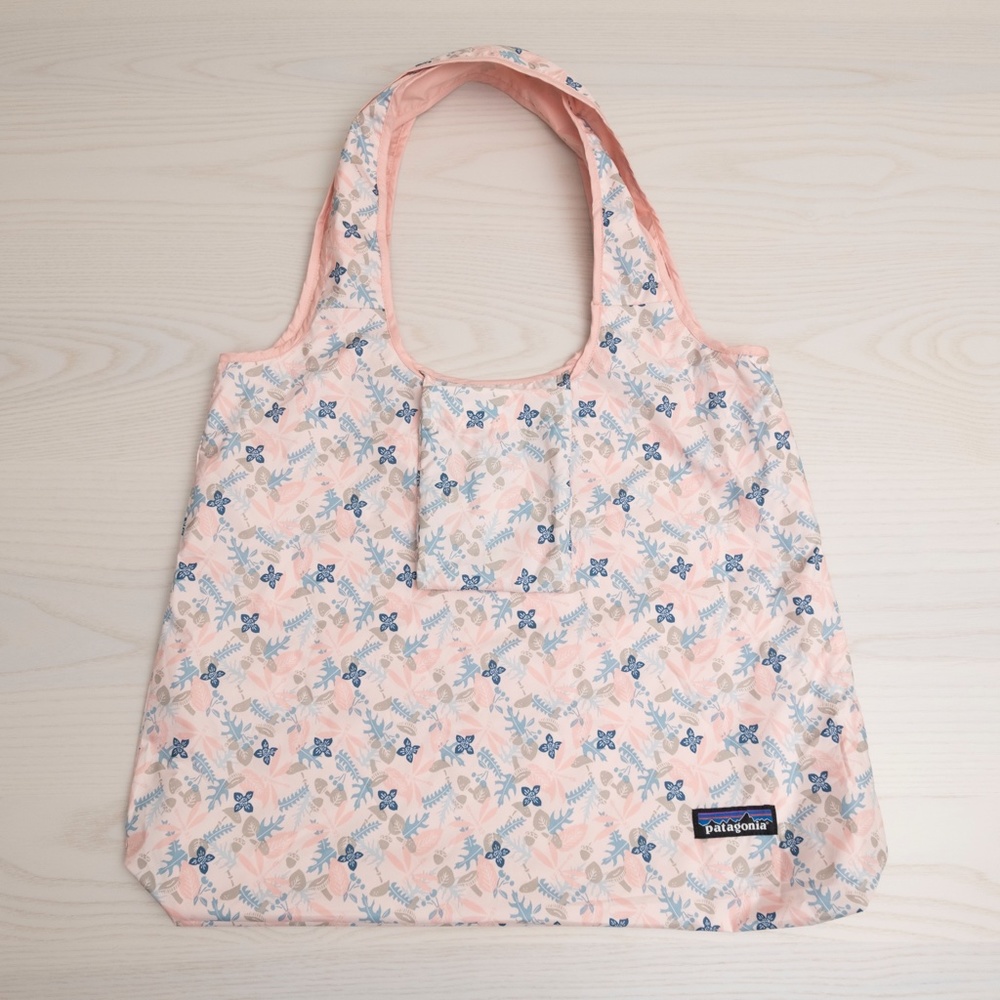 New Patagonia Shopper Tote Bag Upcycled Packable Foldable with Tags